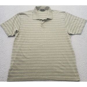 Claiborne Polo Shirt Mens Multi Striped Golf Performance Short Sleeve‎ Collared
